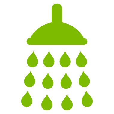 Duş düz vektör simgesi