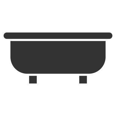 Küvet düz vektör simgesi