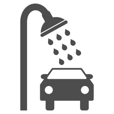 Araba duş düz vektör simgesi