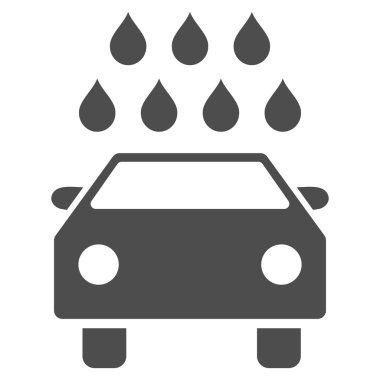Araba duş düz vektör simgesi