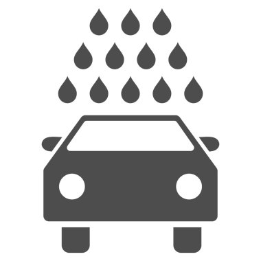 Oto yıkama düz vektör simgesi