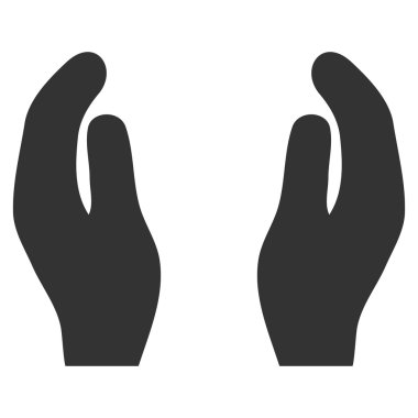 Bakım el düz vektör simgesi