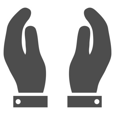 Bakım el düz vektör simgesi