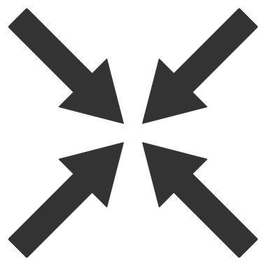 Center Arrows Flat Vector Symbol