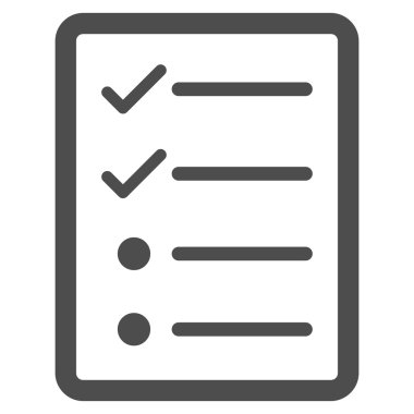 Checklist Page Flat Vector Symbol
