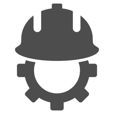 Geliştirme kask düz vektör simgesi