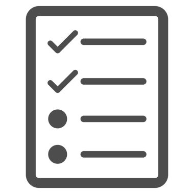 Checklist Page Flat Vector Symbol