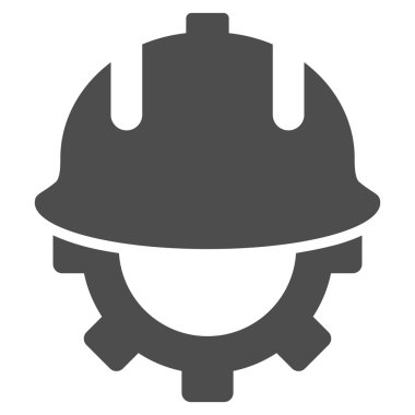 Geliştirme kask düz vektör simgesi