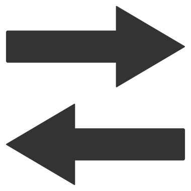 Horizontal Flip Arrows Flat Vector Symbol