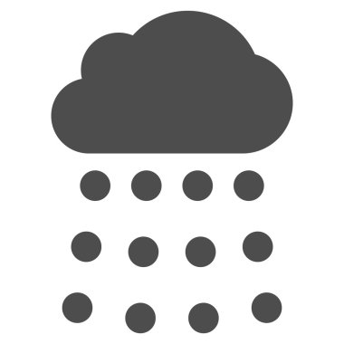 Yağmur bulutu düz vektör simgesi