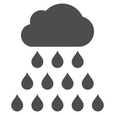 Yağmur bulutu düz vektör simgesi