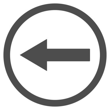 Left Rounded Arrow Flat Vector Symbol