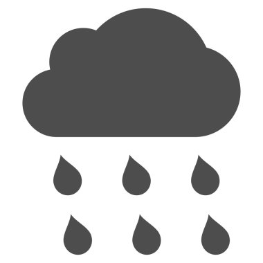 Yağmur bulutu düz vektör simgesi