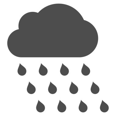 Yağmur bulutu düz vektör simgesi