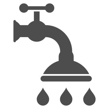 duş tap düz vektör sembolü