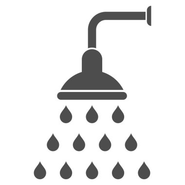 Duş düz vektör simgesi