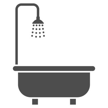 Duş banyo düz vektör simgesi