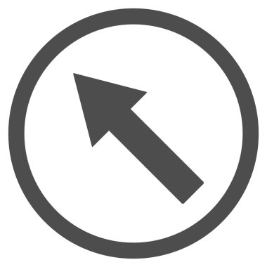 Up-Left Rounded Arrow Flat Vector Symbol