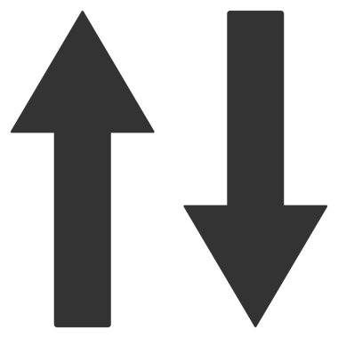 Vertical Flip Arrows Flat Vector Symbol
