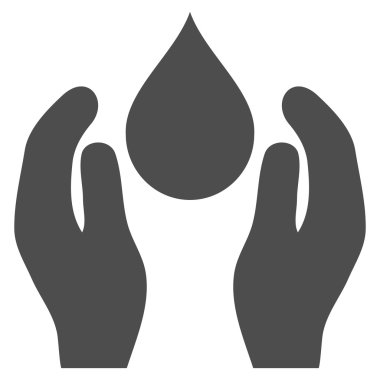 Su bakımı düz vektör simgesi