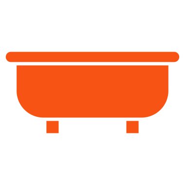 Küvet düz vektör simgesi