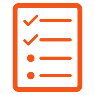 Checklist Page Flat Vector Symbol