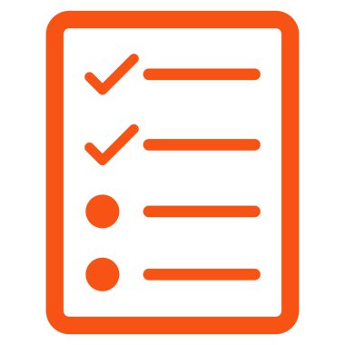 Checklist Page Flat Vector Symbol