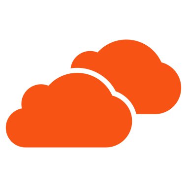 Bulutlar düz vektör simgesi