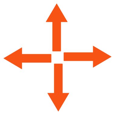 Genişletin okları düz vektör simgesi