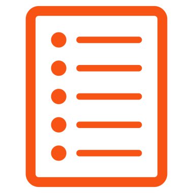 List Page Flat Vector Symbol