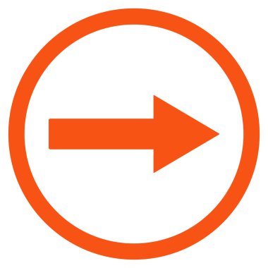 Right Rounded Arrow Flat Vector Symbol