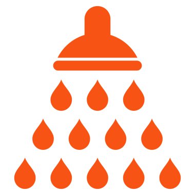 Duş düz vektör simgesi