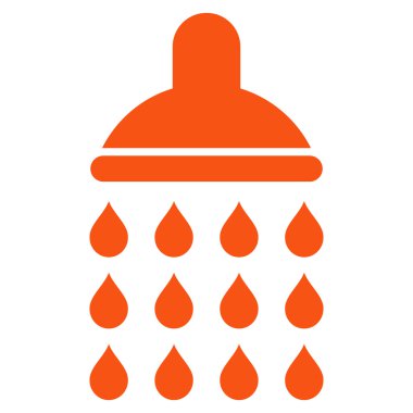 Duş düz vektör simgesi