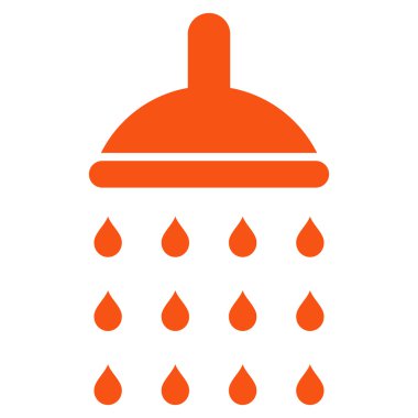 Duş düz vektör simgesi