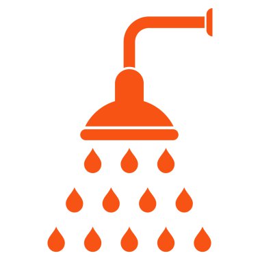 Duş düz vektör simgesi