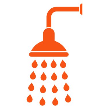 Duş düz vektör simgesi