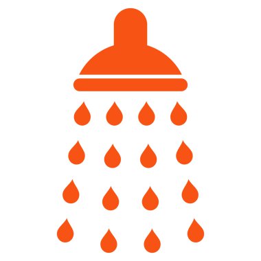 Duş düz vektör simgesi