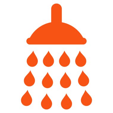 Duş düz vektör simgesi