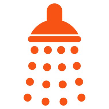 Duş düz vektör simgesi