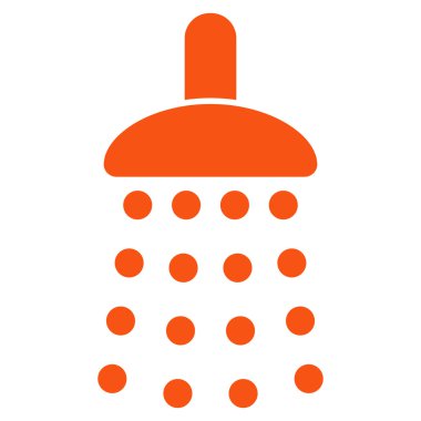 Duş düz vektör simgesi