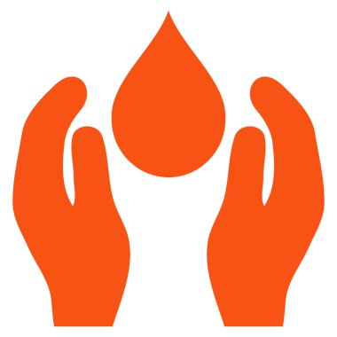 Su bakımı düz vektör simgesi