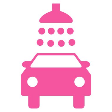 Araba duş düz vektör simgesi