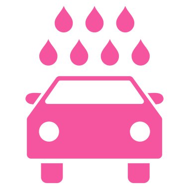 Araba duş düz vektör simgesi