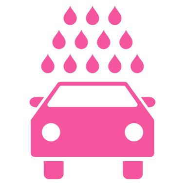 Oto yıkama düz vektör simgesi