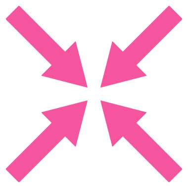 Center Arrows Flat Vector Symbol