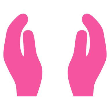 Bakım el düz vektör simgesi