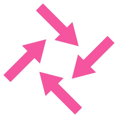 Centripetal Arrows Flat Vector Symbol