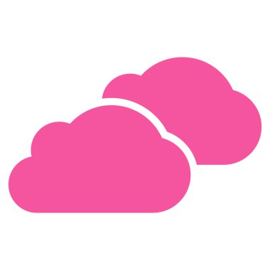 Bulutlar düz vektör simgesi