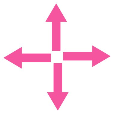 Genişletin okları düz vektör simgesi