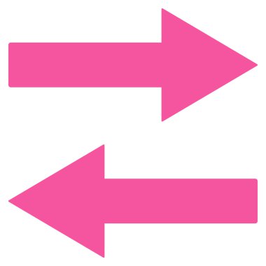 Horizontal Flip Arrows Flat Vector Symbol